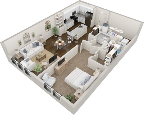 McDonough - A1 Floor Plan - 950 SQ FT